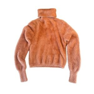 River Island Fluffy Camel Turtleneck Long Sleeve
